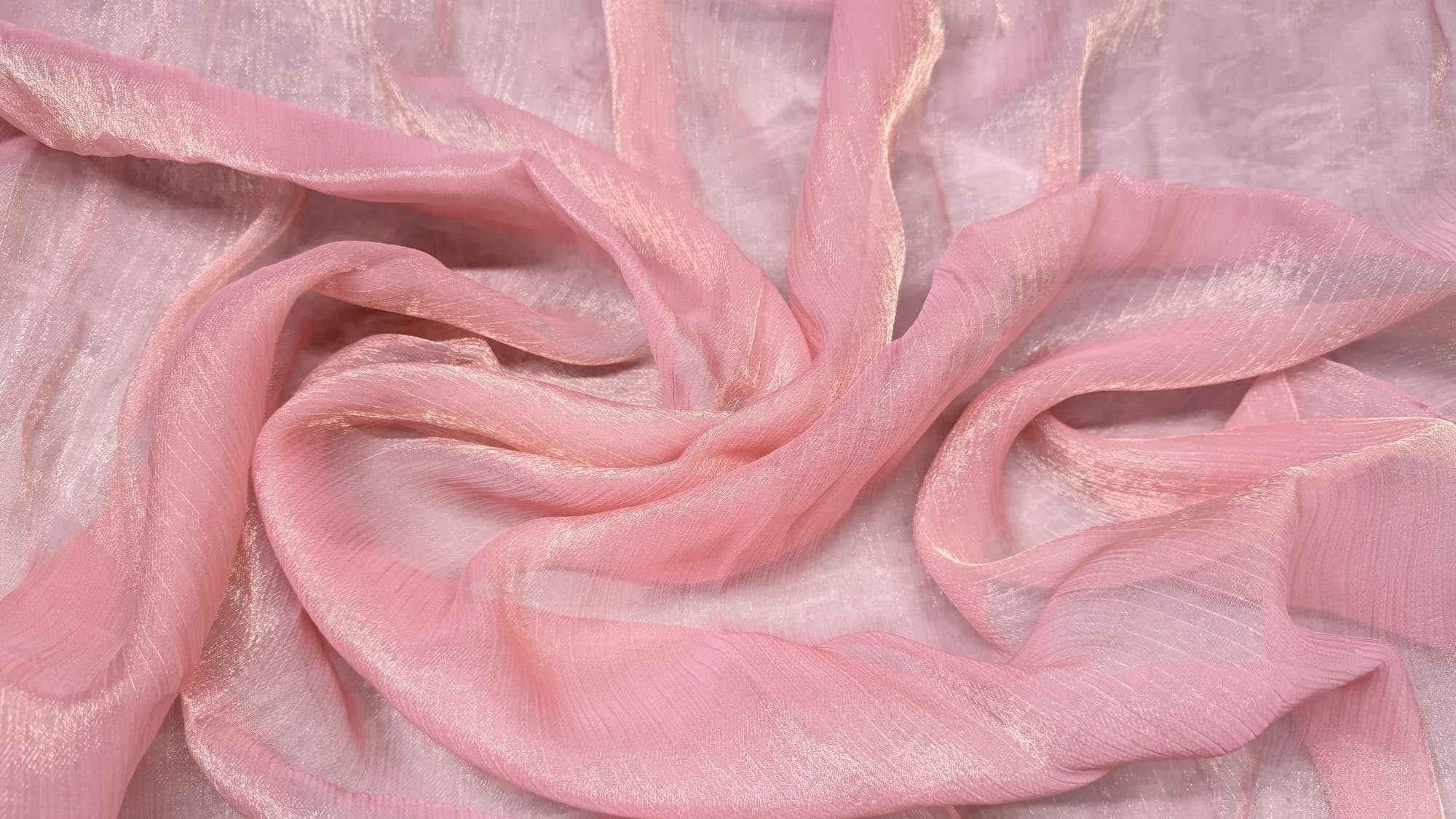 Macro texture of Raisha pleated fabric